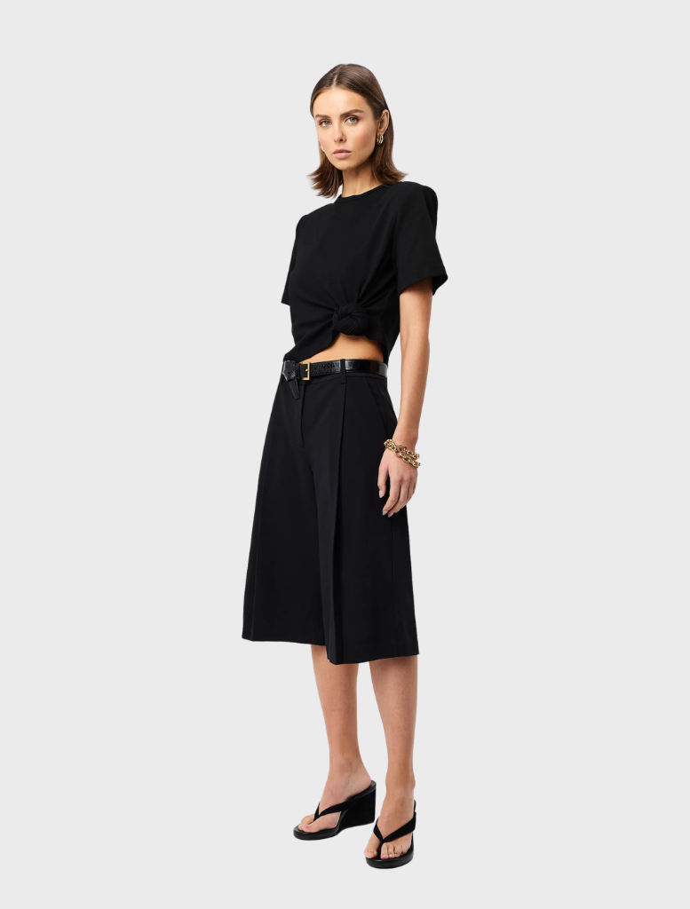 Black Tied & True Top featuring a stylish design, perfect for casual or dressy occasions.