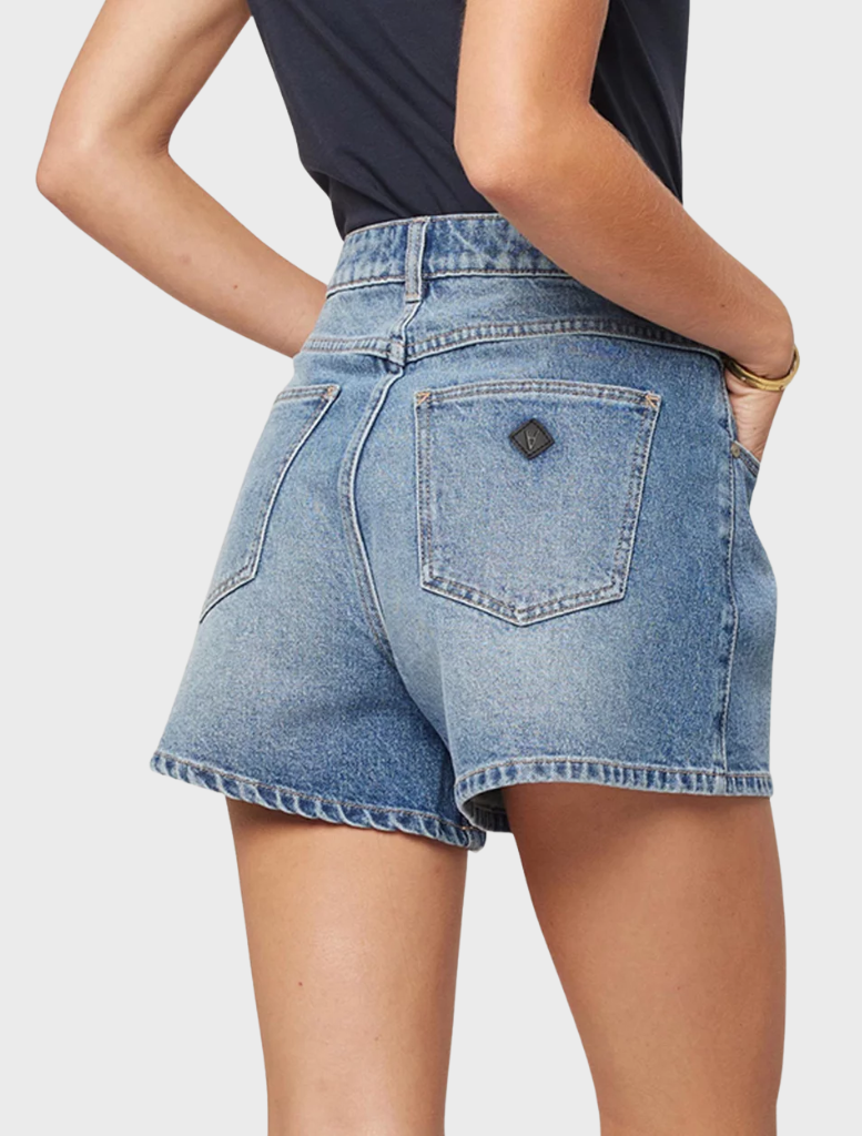 Lightweight Venice shorts in a soft Paloma hue, designed for comfort and style during casual summer activities.