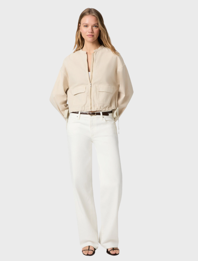 Vintage Biscotti Kiran Jacket, showcasing a timeless style with a refined fit, perfect for layering in cooler weather.