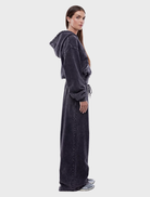 Washed charcoal Asher Terry Pants, designed for a casual look with a comfortable, relaxed fit.