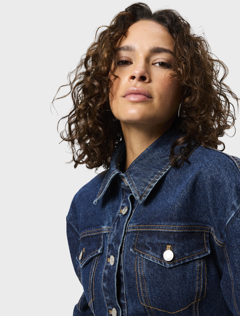 Overdrive Jacket, washed indigo color, featuring a classic denim style and relaxed fit for versatile casual outfits.