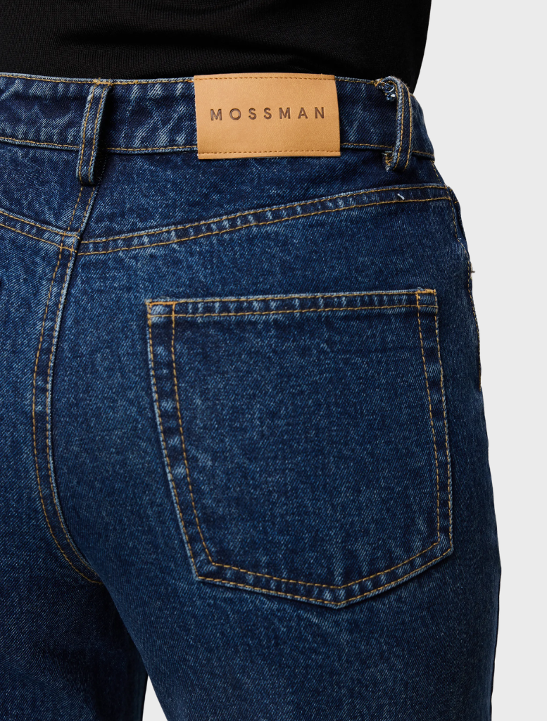 Overdrive Jean in a faded indigo wash, designed for a relaxed fit and versatile styling options.