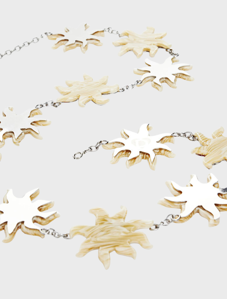 Stylish silver belt designed for Fantasia Suns women's fashion, perfect for enhancing any outfit with a modern touch.