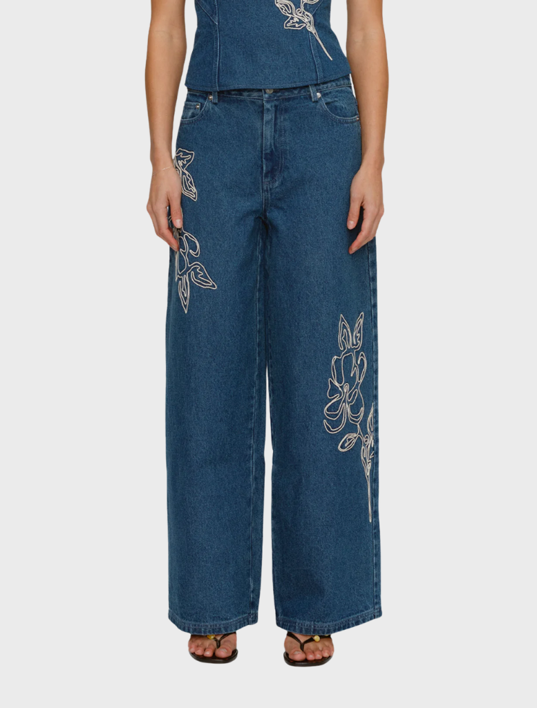 Wynn Denim Jean in Bluestone, featuring a classic cut and a rich blue hue, perfect for casual or semi-formal wear.