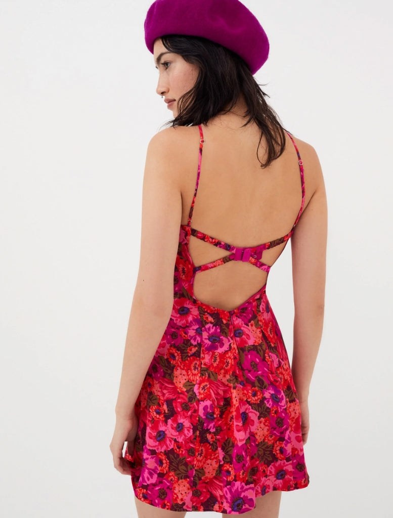 Wendy Mini Dress - Berry Bloom - Insurge Clothing