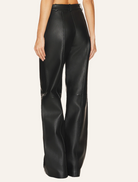 Clothing x Rj Highwaisted Leather Pant - Black