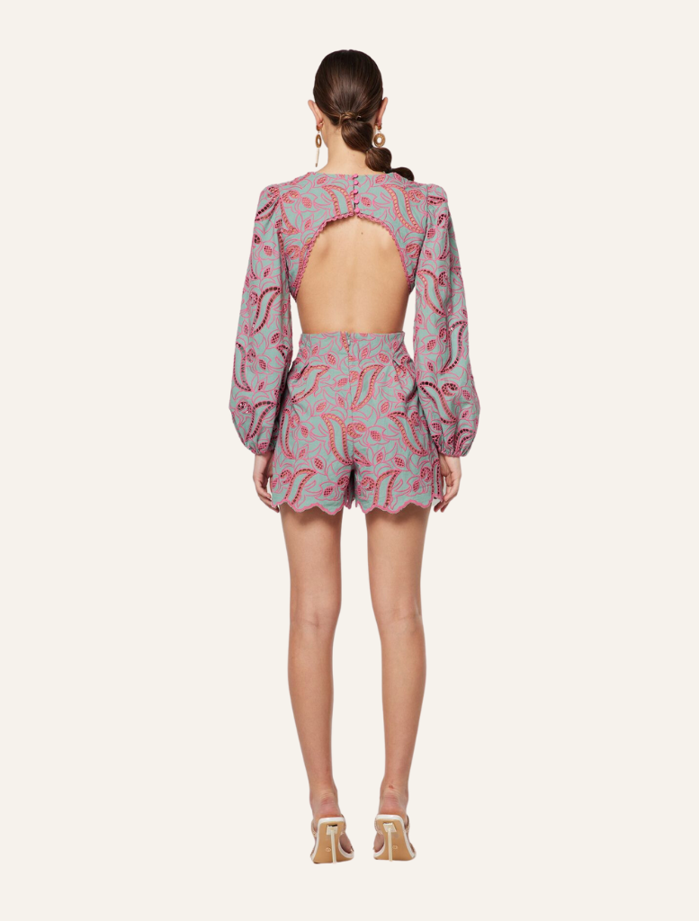 Clothing Prophecy Playsuit - Teal Pink