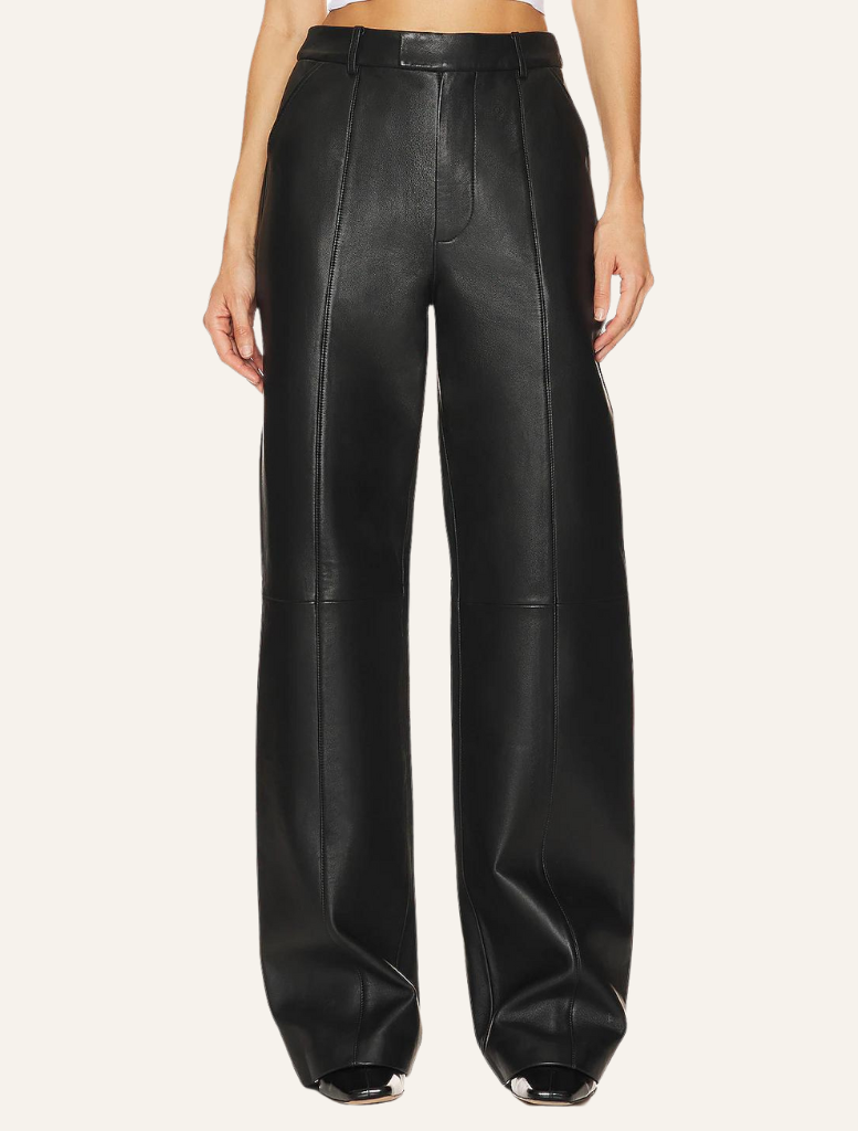 x Rj Highwaisted Leather Pant - Black - Insurge Clothing