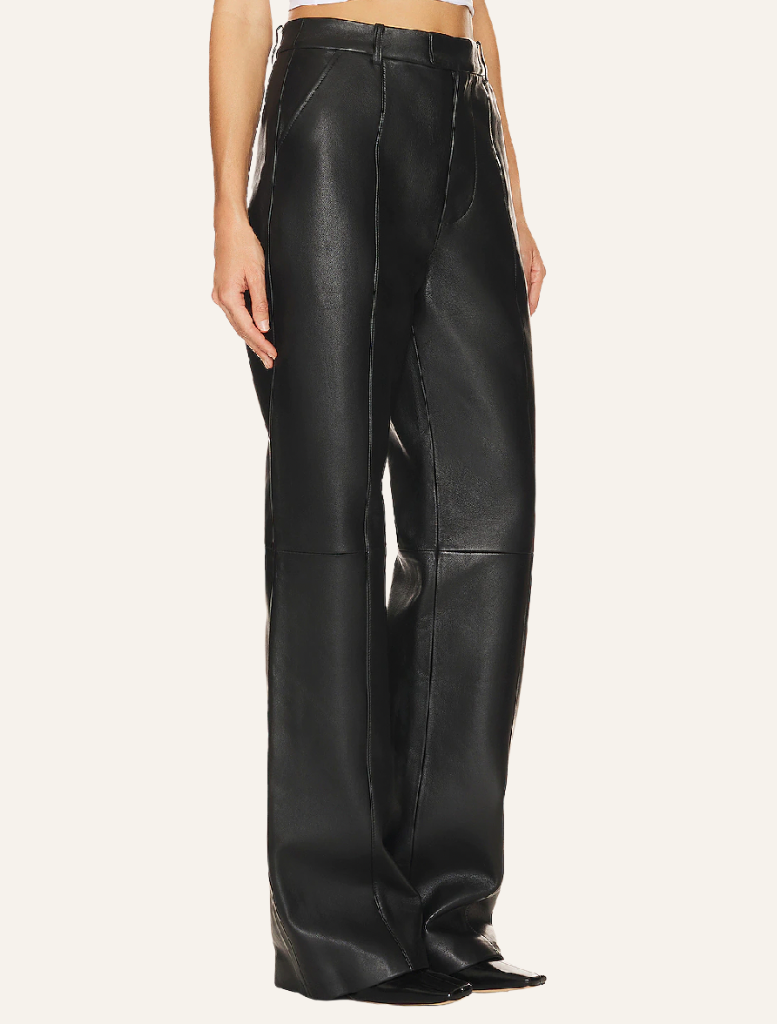x Rj Highwaisted Leather Pant - Black - Insurge Clothing
