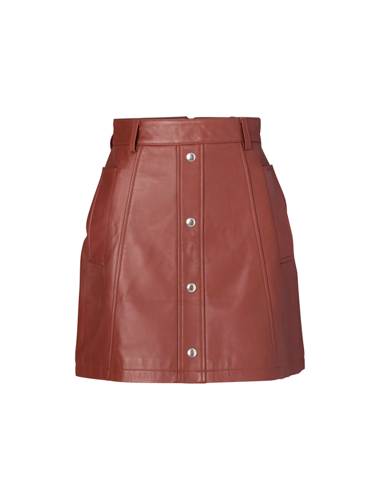Blair Leather Mini Skirt - Coco - Insurge Clothing