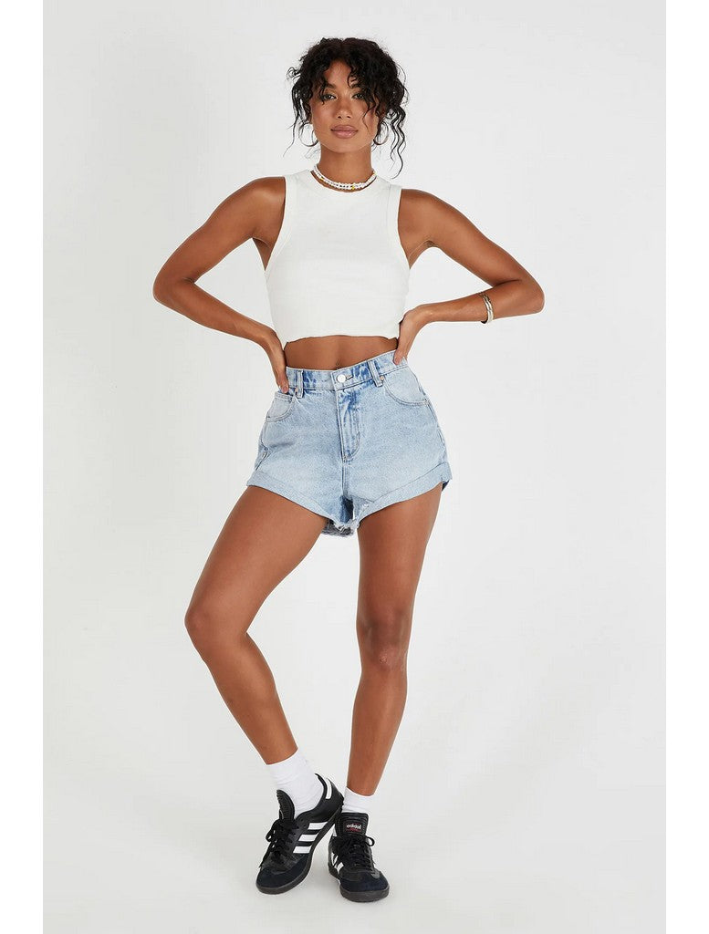 A Slouch Shore - Miley | Clothing | a line short, Blue Denim, brand-Abrand, Clothing, Denim, Denim shorts, Mini Short, Mini Shorts, price-$50 - $100, Shorts | Abrand