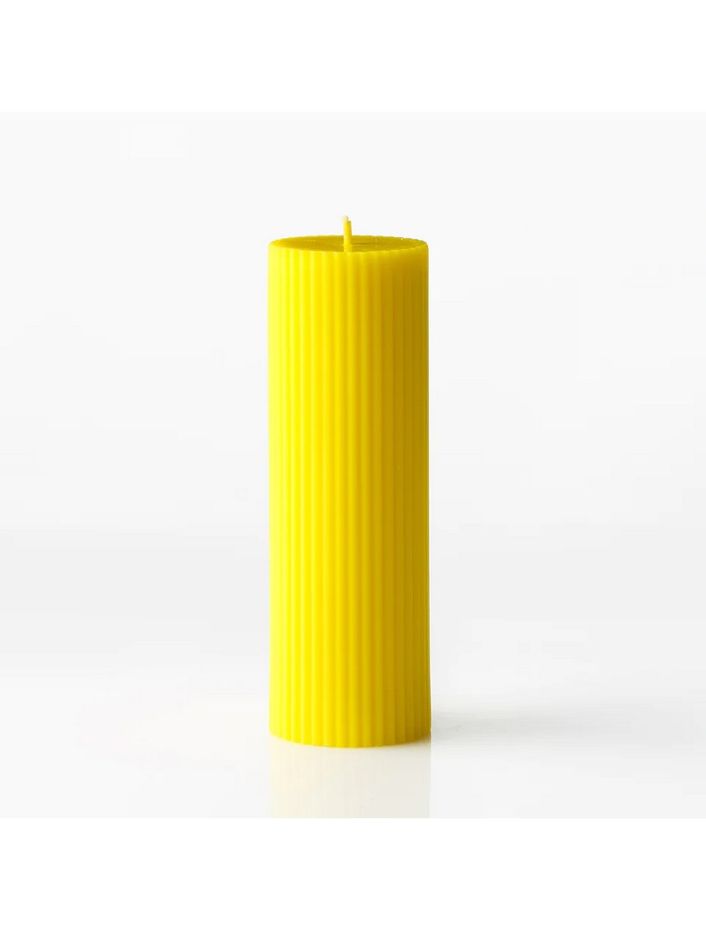 Home Pillar Neon Candle - Yellow
